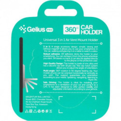 Тримач для смартфонів Gelius GP-UAH001 Universal 3in1 Air Vent Mount Holder Black (GP-UAH001)
