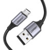 Дата кабель USB 2.0 AM to Micro 5P 2.0m US290 Aluminum Braid Black Ugreen (60148)