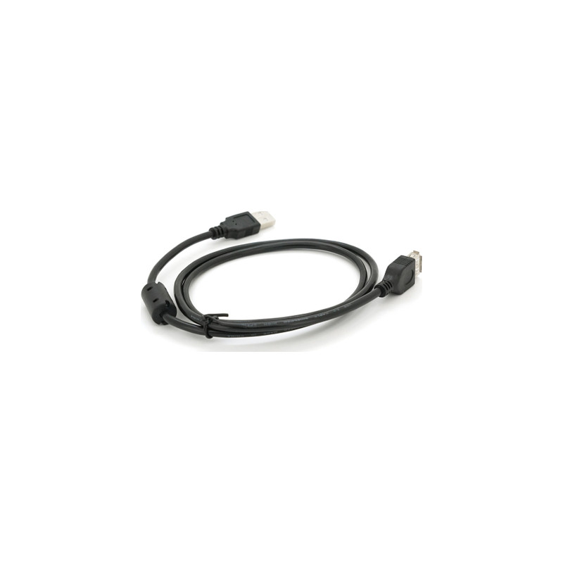Дата кабель USB 2.0 AM/AF 1.0m ferrite black Voltronic (YT-AM/AF-1.0B)