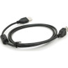 Дата кабель USB 2.0 AM/AF 1.0m ferrite black Voltronic (YT-AM/AF-1.0B)