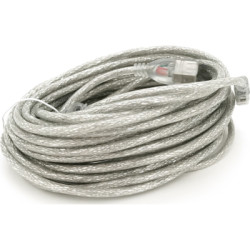 Дата кабель USB 2.0 AM/AF 10.0m ferrite transparent white Voltronic (YT-AM/AF-10TBL)