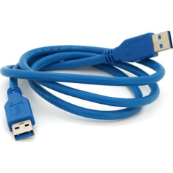 Дата кабель USB 3.0 AM/AM 1.0m Blue Voltronic (YT-3.0AM+AM-1.0)