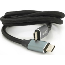 Дата кабель USB-C to USB-C 1.0m USB 3.2 Gen2 100W 10Gbps 4K60Hz black Voltronic (YT-TC-TC-B-1m)