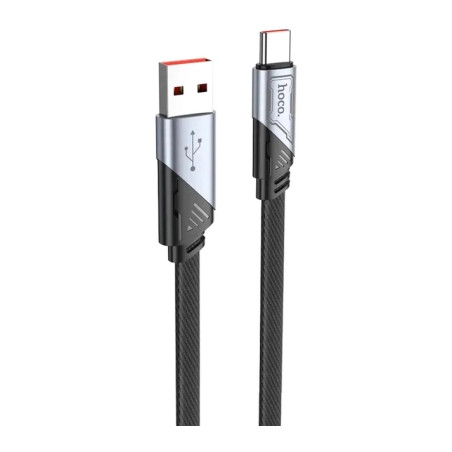 Дата кабель USB 2.0 AM to USB-C 1.2m 5A nylon black HOCO (6942007605007)