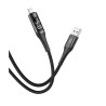 Дата кабель USB 2.0 AM to Lightning 1.0m 2.4A LED black XO (NB162-L-1-BK)