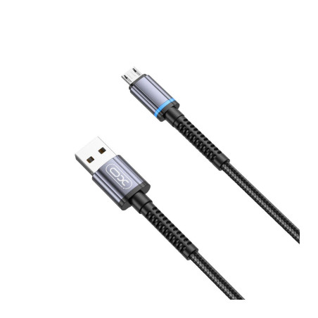 Дата кабель USB 2.0 AM to Micro 5P 1.0m 2.4A black XO (NB215-M-BK)