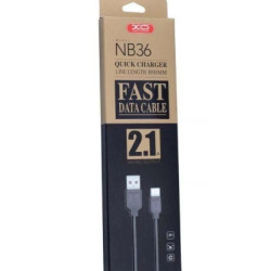Дата кабель USB 2.0 AM to Micro 5P 1.0m 2.1A black XO (NB36-M-1-BK)
