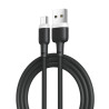 Дата кабель USB 2.0 AM to USB-C 1.0m 2.1A silicone black XO (NB208-TC-1-BK)