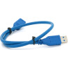 Дата кабель USB 3.0 AM/AF 0.5m blue Voltronic (YT-3.0AM\AF-0.5BL)