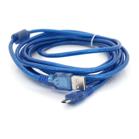 Дата кабель USB 2.0 AM to Micro 5P 3.0m blue Voltronic (YT-AM/Mc-3B/02140)
