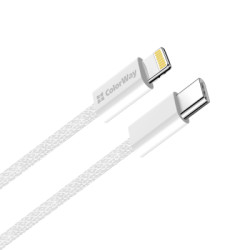 Дата кабель USB-C to Lightning 2.0m PD 27W braided gray ColorWay (CW-CBPDCL068-GR)