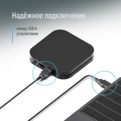 Дата кабель USB 2.0 AM/AM 1.0m black ColorWay (CW-CBUU071-BK)