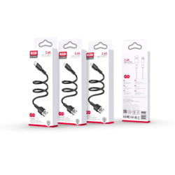 Дата кабель USB 2.0 AM to Lightning 1.0m black XO (NB230_L_Black)