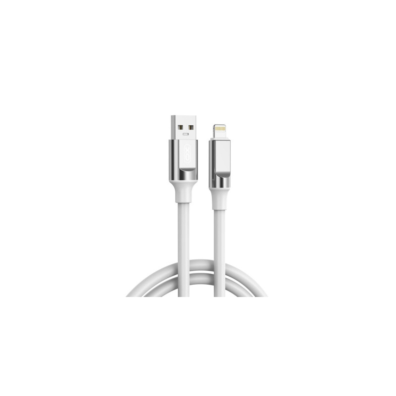 Дата кабель USB 2.0 AM to Lightning 1.0m 6A silicone white XO (NB251_L_White)