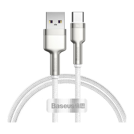 Дата кабель USB to USB-C 1.0m 6A 66W white Baseus (CAKF000102)