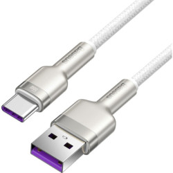 Дата кабель USB to USB-C 1.0m 6A 66W white Baseus (CAKF000102)
