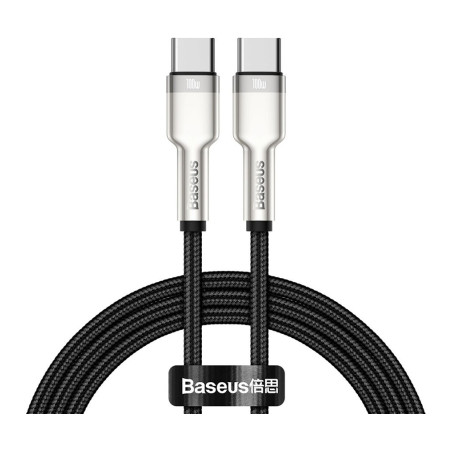 Дата кабель USB-C to USB-C 1.0m 100W metal black Baseus (CATJK-C01)