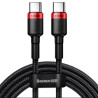 Дата кабель USB-C to USB-C 2.0m PD2.0 100W (20V/5A) red+black Baseus (CATKLF-AL91)