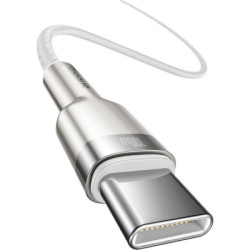 Дата кабель USB-C to USB-C 1.0m 100W metal white Baseus (CATJK-C02)