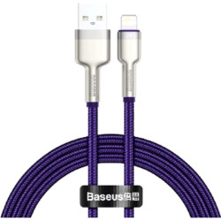 Дата кабель USB 2.0 AM to Lightning 2.0m 2.4A metal purple Baseus (CALJK-B05)
