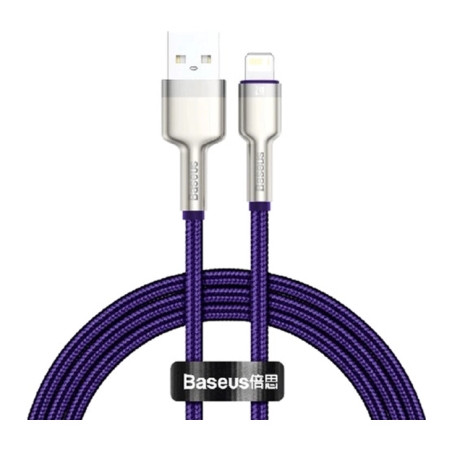 Дата кабель USB 2.0 AM to Lightning 2.0m 2.4A metal purple Baseus (CALJK-B05)