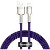 Дата кабель USB 2.0 AM to Lightning 2.0m 2.4A metal purple Baseus (CALJK-B05)