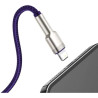 Дата кабель USB 2.0 AM to Lightning 2.0m 2.4A metal purple Baseus (CALJK-B05)