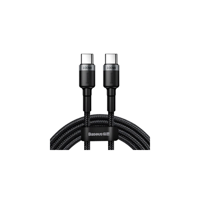 Дата кабель USB-C to USB-C 2.0m 100W 5A black-grey Baseus (CATKLF-ALG1)
