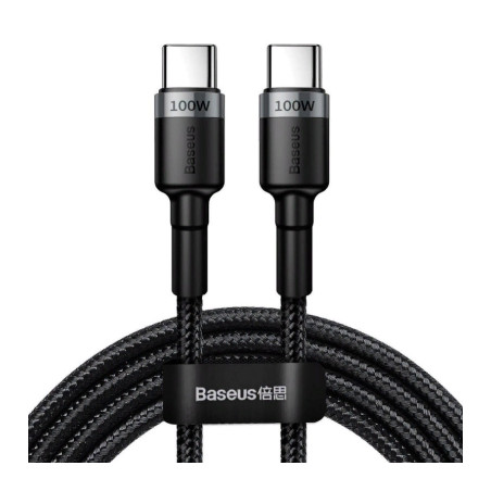 Дата кабель USB-C to USB-C 2.0m 100W 5A black-grey Baseus (CATKLF-ALG1)