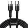 Дата кабель USB-C to USB-C 2.0m 100W 5A black-grey Baseus (CATKLF-ALG1)