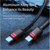Дата кабель USB-C to USB-C 2.0m 100W 5A black-grey Baseus (CATKLF-ALG1)