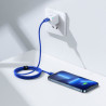 Дата кабель USB-C to Lightning 1.2m 20W blue Baseus (CAJY000203)