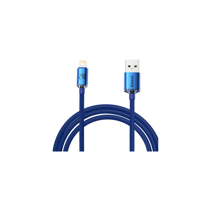 Дата кабель USB 2.0 AM to Lightning 2.0m 2.4A blue Baseus (CAJY000103)