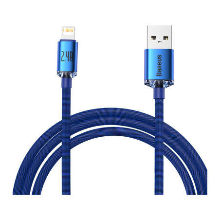 Дата кабель USB 2.0 AM to Lightning 2.0m 2.4A blue Baseus (CAJY000103)