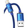 Дата кабель USB 2.0 AM to Lightning 2.0m 2.4A blue Baseus (CAJY000103)