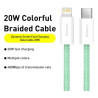 Дата кабель USB-C to Lightning 2.0m 20W green Baseus (CALD000106)