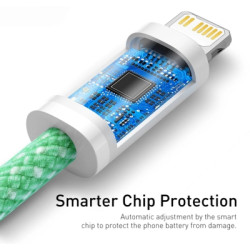 Дата кабель USB-C to Lightning 2.0m 20W green Baseus (CALD000106)