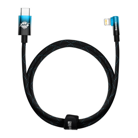 Дата кабель USB-C to Lightning 1.0m 20W 90° corner black/blue Baseus (CAVP000221)