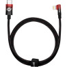 Дата кабель USB-C to Lightning 1.0m 20W 90° corner black/red Baseus (CAVP000220)