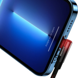 Дата кабель USB-C to Lightning 1.0m 20W 90° corner black/red Baseus (CAVP000220)