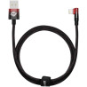 Дата кабель USB 2.0 AM to Lightning 1.0m 2.4A 90° corner black/red Baseus (CAVP000020)