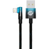 Дата кабель USB 2.0 AM to Lightning 2.0m 2.4A 90° corner black/blue Baseus (CAVP000121)