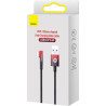 Дата кабель USB 2.0 AM to Lightning 2.0m 2.4A 90° corner black/red Baseus (CAVP000120)