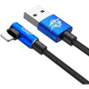 Дата кабель USB 2.0 AM to Lightning 2.0m 1.5A 90° corner blue Baseus (CALMVP-A03)