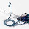 Дата кабель USB 2.0 AM to Lightning + Micro 5P + Type-C 1.5m 3.5A blue Baseus (CAMLTYS-03)