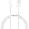 Дата кабель USB 2.0 AM to Lightning 1.0m 2.4A white Baseus (CALYS-A02)