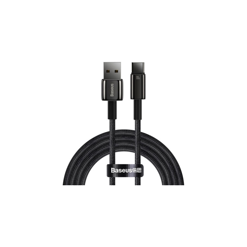 Дата кабель USB 2.0 AM to USB-C 2.0m 100W black Baseus (CAWJ000101)