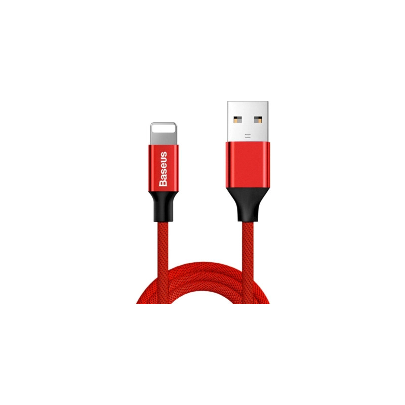 Дата кабель USB 2.0 AM to Lightning 1.8m red Baseus (CALYW-A09)