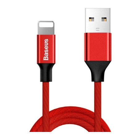 Дата кабель USB 2.0 AM to Lightning 1.8m red Baseus (CALYW-A09)