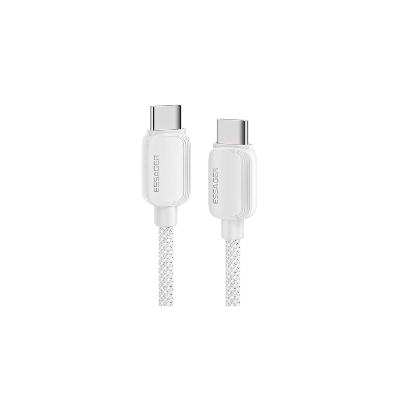 Дата кабель USB-C to USB-C 1.0m 100W white Essager (EXCTT1-WL02-P)